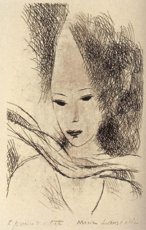 Marie Laurencin Woman wearing the big hat oil painting image